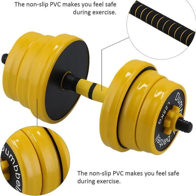 Alt view image 4 of 6 - 20KG Dumbbell Set 2 in 1 Adjustable Weights Dumbbells Set for Home Gym Fitness Workout
