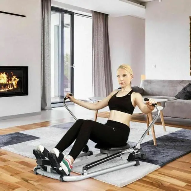 Alt view image 6 of 6 - Adjustable Double Hydraulic Resistance Rowing Exercise  Fitness Machine