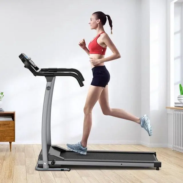 Alt view image 2 of 6 - Compact Electric Folding Running and Fitness Treadmill with LED Display