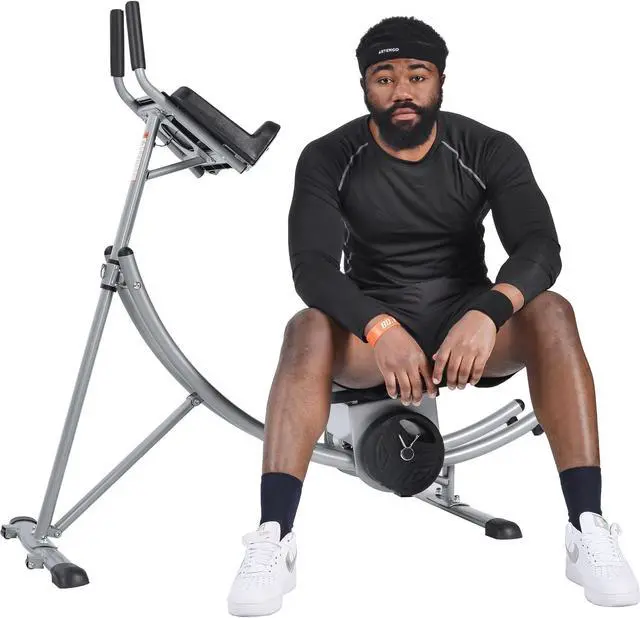 Alt view image 7 of 7 - 440LBS Deluxe ab machine Folding abdominal crunch coaster Max ab workout equipment