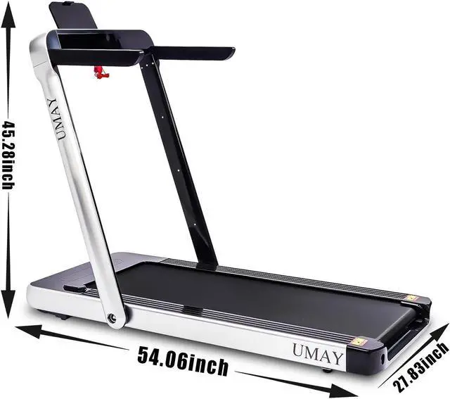 Alt view image 5 of 6 - Folding Treadmill for Home with 4 inch LCD Display; 2.0 HP Motorized Running Machine with SPAX APP Control Bluetooth Speaker & phone Holder; Capacity 198