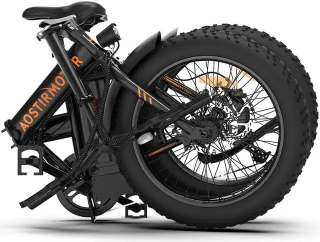 Alt view image 2 of 6 - AOSTIRMOTOR A20 Folding Electric Bicycle 500W Motor 20" Fat Tire With 36V/13Ah Li-Battery RT