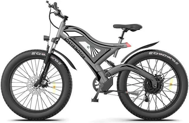 Alt view image 3 of 7 - AOSTIRMOTOR S18 Electric Bike 26inch 750W 48V 15Ah 45Km/h Max Speed 25-35Km Mileage 120Kg Max Load Mountain Fat Tire Electric Bicycle