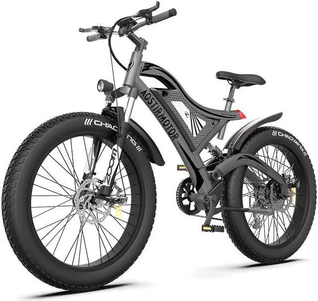 Alt view image 4 of 7 - AOSTIRMOTOR S18 Electric Bike 26inch 750W 48V 15Ah 45Km/h Max Speed 25-35Km Mileage 120Kg Max Load Mountain Fat Tire Electric Bicycle