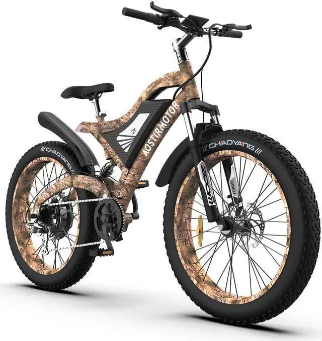 Alt view image 2 of 5 - AOSTIRMOTOR S18 1500W 48V 15Ah 26 Inch Tire Electric Bike 25-40km Mileage Range 120kg Max Load Mountain Fat Tire Electric Bicycle