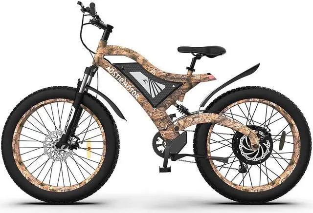 Alt view image 3 of 5 - AOSTIRMOTOR S18 1500W 48V 15Ah 26 Inch Tire Electric Bike 25-40km Mileage Range 120kg Max Load Mountain Fat Tire Electric Bicycle