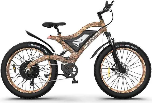 Alt view image 4 of 5 - AOSTIRMOTOR S18 1500W 48V 15Ah 26 Inch Tire Electric Bike 25-40km Mileage Range 120kg Max Load Mountain Fat Tire Electric Bicycle