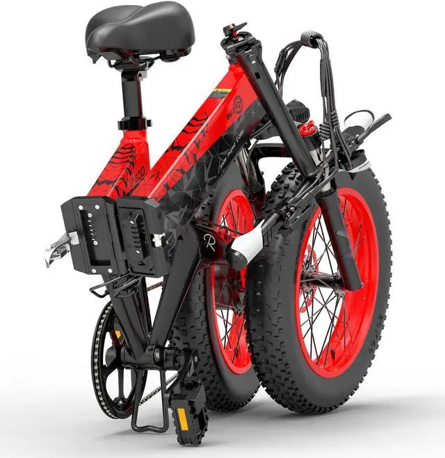 Alt view image 2 of 6 - BEZIOR XF200 1000W Motor Folding Electric Moped Bike 48V 15Ah Power Assist Electric Bike Shock Absorption Electric Bicycle