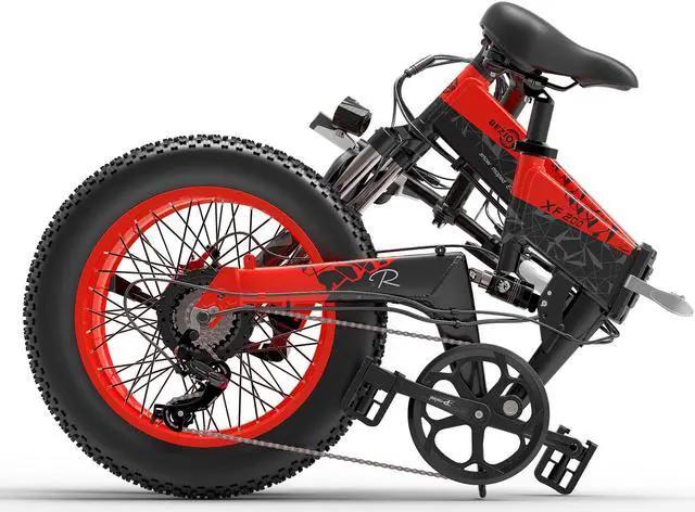 Alt view image 3 of 6 - BEZIOR XF200 1000W Motor Folding Electric Moped Bike 48V 15Ah Power Assist Electric Bike Shock Absorption Electric Bicycle