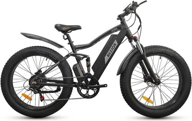 Alt view image 3 of 6 - 26 Inch Electric Bike with Fat Tire 48V 12.5AH 750W Power Assist Electric Bicycle with 45km/h Max.Speed 35-37km Pure Electric Range