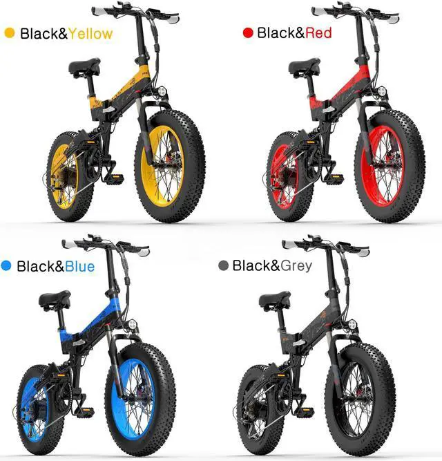 Alt view image 6 of 6 - BEZIOR XF200 1000W Motor Folding Electric Moped Bike 48V 15Ah Power Assist Electric Bike Shock Absorption Electric Bicycle