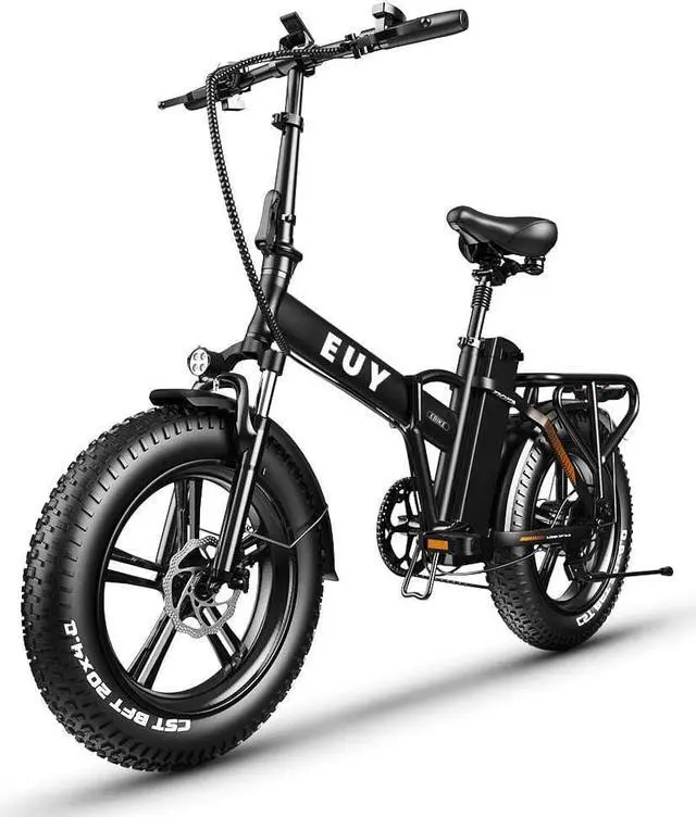 Alt view image 2 of 6 - 750w Electric Bike for Adults, 20'x4.0'Fat Tire Foldable Ebikes with 48V 15Ah Removable Battery, Dual Shock Absorber Shimano 7 Speed Electric Bicycles for Urban, Beach, Snow, Off-Road