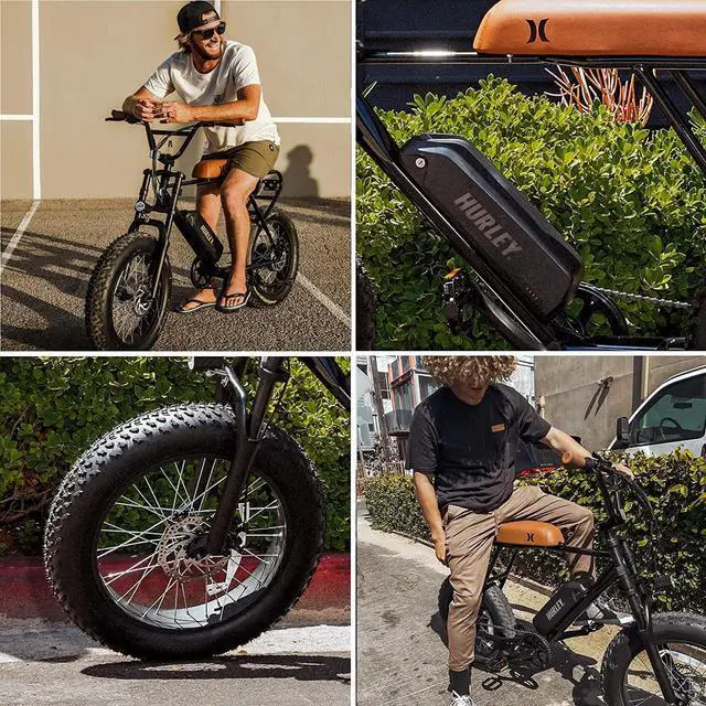 Alt view image 3 of 6 - Hurley Hybrid-Bicycles Amped 6 Speed E-Bike