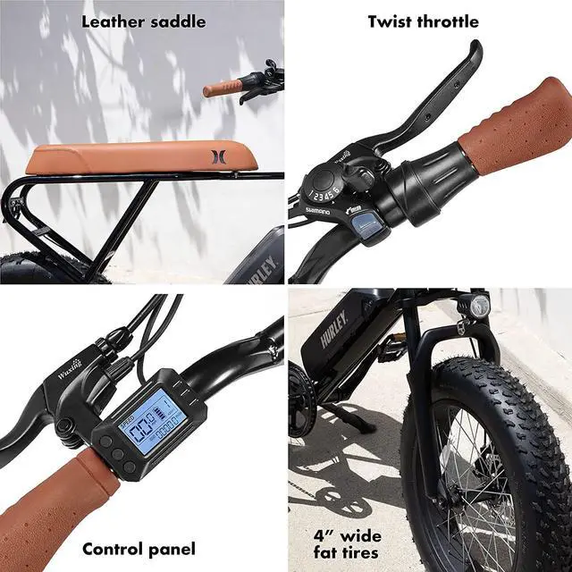 Alt view image 4 of 6 - Hurley Hybrid-Bicycles Amped 6 Speed E-Bike