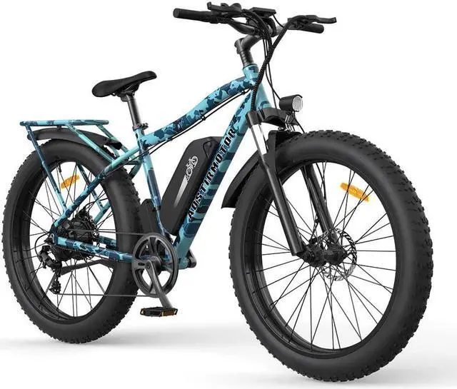 Alt view image 7 of 7 - S07-F 26" 750W Electric Bike Fat Tire P7 48V 13AH Removable Lithium Battery for Adults with Detachable Rear Rack Fender New