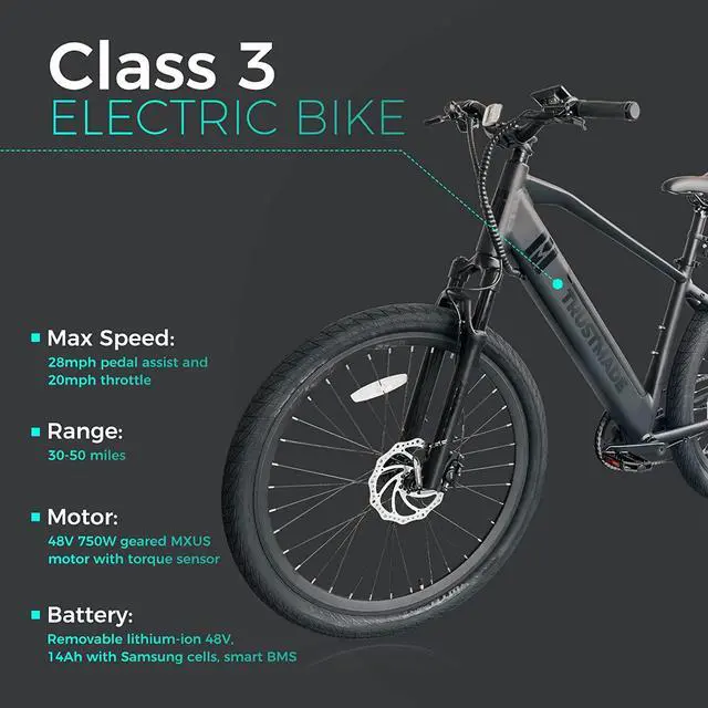 Alt view image 2 of 7 - Trustmade 27.5" Electric Bike 750W Panther-X Series