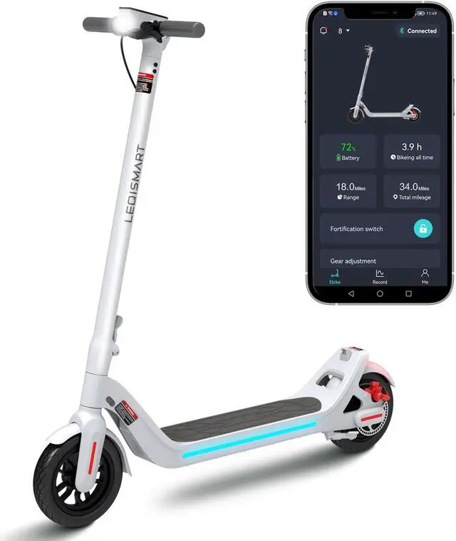 Main image of LEQISMART Pro Electric Scooter - 9" Tires - Up to 25 Miles Long-Range & 15.5 MPH Portable Folding Commuting Scooter for Adults and Kids with Double Braking System