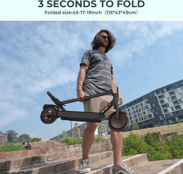 Alt view image 4 of 7 - iScooter i9Max  Electric Scooter  high performance battery 10Ah 500W 35km/h fast speed  Foldable Adult