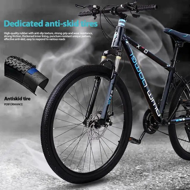 Alt view image 5 of 7 - Junior Aluminum Full Mountain Bike, Stone Mountain 26 Inch 21-Speed Bicycle