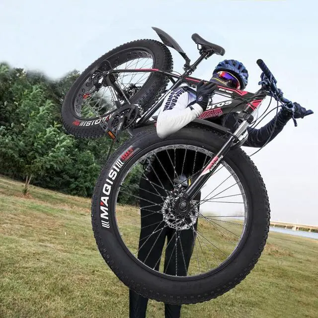Alt view image 7 of 7 - Fat Tire Mens Mountain Bike, 17-Inch / Medium High-Tensile Aluminum Frame