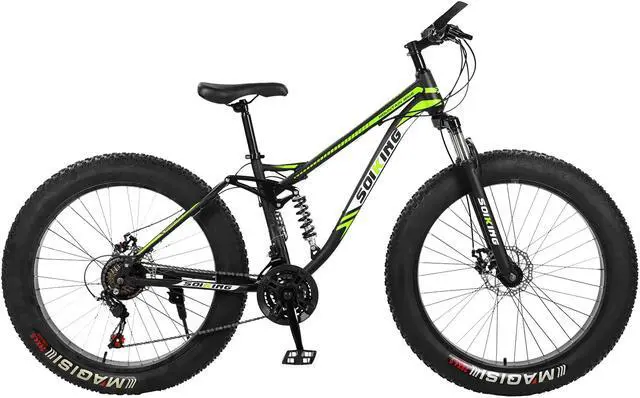 Alt view image 7 of 7 - Fat Tire Mens Mountain Bike, 17-Inch / Medium High-Tensile  Frame