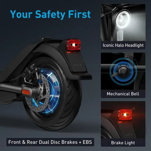 Alt view image 6 of 7 - NIU KQi3 Pro Electric Scooter Foldable 31 Miles Range Top Speed 20 mph Fast Charging Battery Foldable Commuting