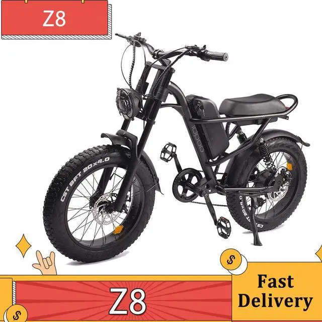 Alt view image 2 of 7 - Z8 ELectric Bike 20*4.0'' Fat Tire 48V 500W Motor 15Ah Battery 45km/h Max Speed 7-Speed Derailleur LCD Display Electric Bicycle