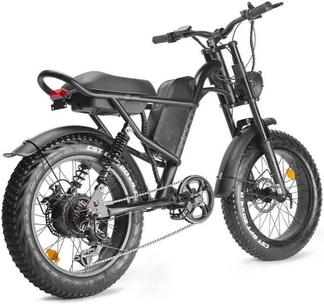 Alt view image 7 of 7 - Z8 ELectric Bike 20*4.0'' Fat Tire 48V 500W Motor 15Ah Battery 45km/h Max Speed 7-Speed Derailleur LCD Display Electric Bicycle