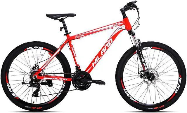 Alt view image 2 of 7 - Hiland 26/27.5Inch Aluminum Mountain Bicycle Bike 24 Speeds with Disc Brake Suspension Fork