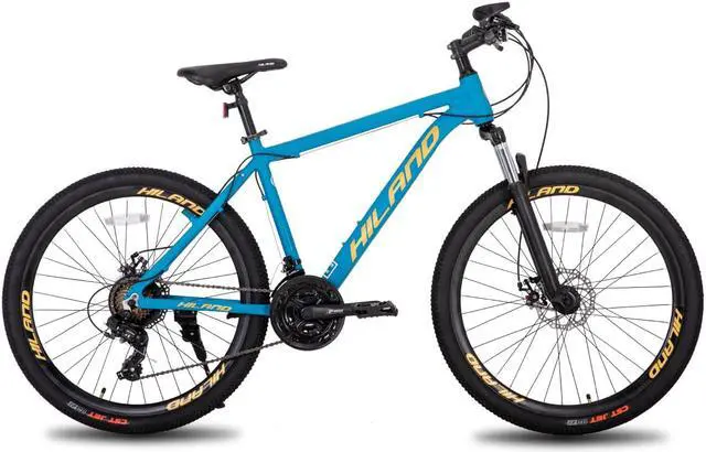 Alt view image 3 of 7 - Hiland 26/27.5Inch Aluminum Mountain Bicycle Bike 24 Speeds with Disc Brake Suspension Fork