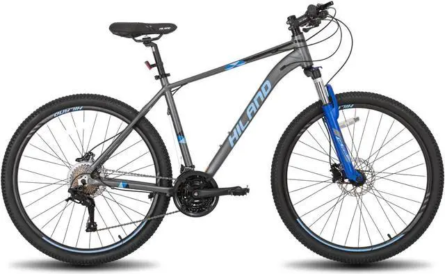 Alt view image 3 of 7 - Hiland Aluminum Mountain Bike 27 Speeds, Hydraulic Disc-Brakes,Lock-Out Suspension Fork,27.5 inch Wheel,for Men Mens Bicycle