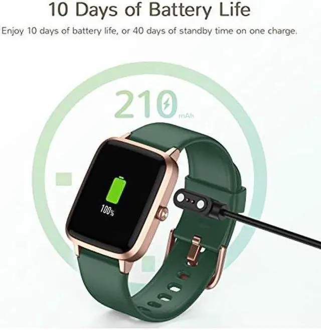 Alt view image 5 of 5 - Letsfit ID205L Bluetooth(R) Smart Watch (Emerald)