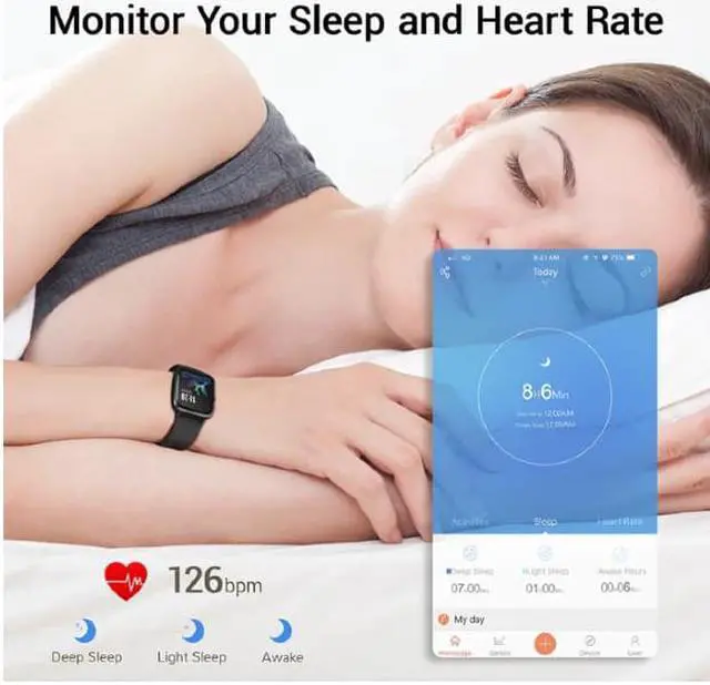 Alt view image 5 of 6 - Letsfit Id205L Bluetooth(R) Smart Watch Green