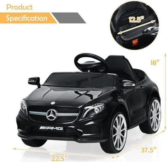Alt view image 2 of 6 - 12V Electric Kids Ride On Car with Remote Control-Black