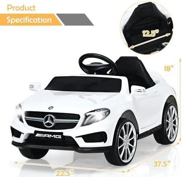 Alt view image 2 of 6 - 12V Electric Kids Ride On Car with Remote Control-White