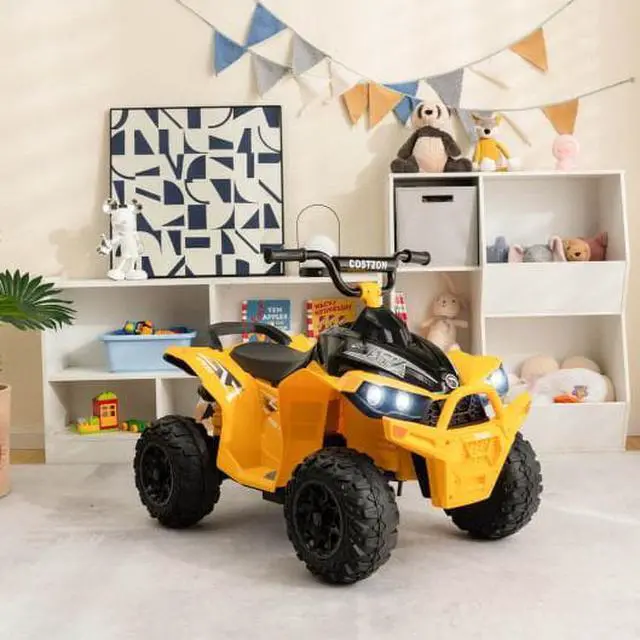 Alt view image 5 of 6 - 12V Kids Ride On ATV with High-Low Speed and Comfortable Seat-Yellow