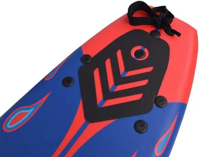 Alt view image 4 of 5 - Surfboard Blue and Red 66.9"