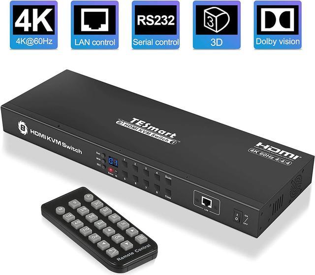 8 Port HDMI Switch 4K Rackmount,RS232/LAN, HDCP-TESmart