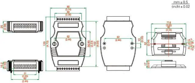 Alt view image 7 of 7 - UOTEK Industrial Grade RS232 RS-485 to RS485 Hub 2 Ports Din Rail Installation with Isolation Surge Protection UT-5202