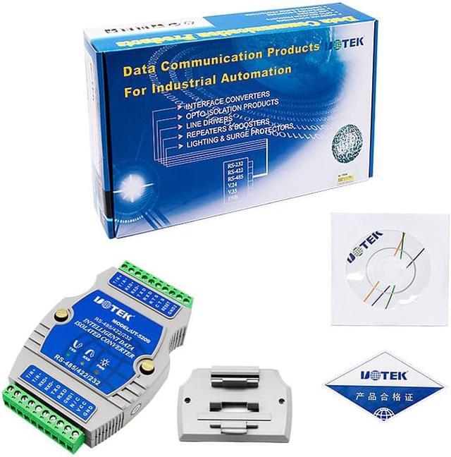 Alt view image 7 of 7 - UOTEK RS232 RS485 RS422 to RS485 RS422 Addressable Converter Isolation  Industrial Grade RS-232 RS-485 RS-422 Connector UT-5209