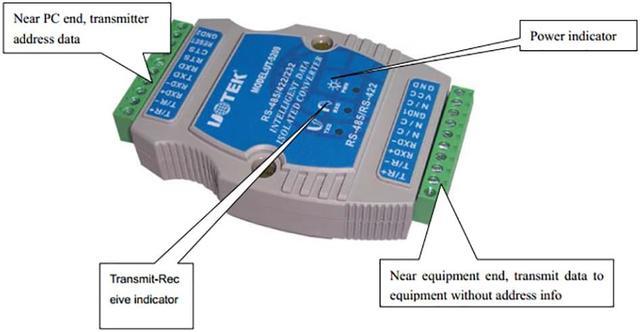 Alt view image 2 of 7 - UOTEK RS232 RS485 RS422 to RS485 RS422 Addressable Converter Isolation  Industrial Grade RS-232 RS-485 RS-422 Connector UT-5209