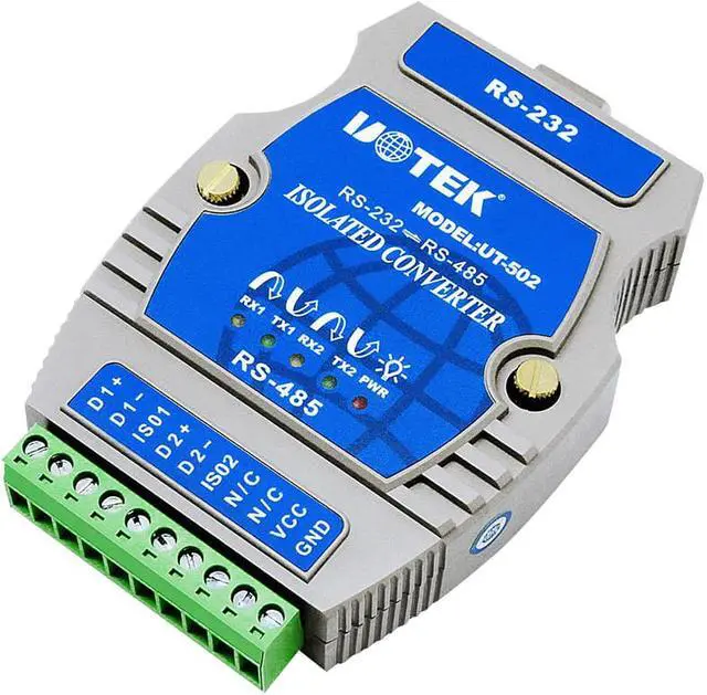 Alt view image 2 of 7 - UOTEK RS-232 to RS-485 Converter Industrial Grade RS485 RS232 Adapter DB9 Connector with Isolation Surge & ESD Protection UT-502 Plug & Play