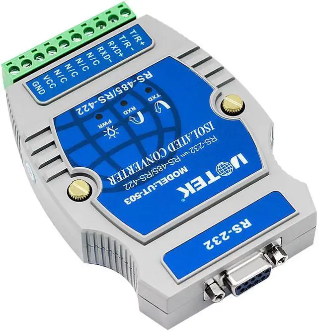 Alt view image 3 of 7 - UOTEK Industrial RS-232 to RS-485 RS-422 Converter DB9 RS232 to RS485 RS422 Adapter RS 232 485 422 Connector Isolation UT-503