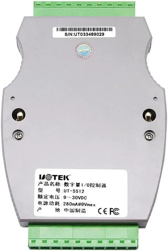Alt view image 4 of 7 - UOTEK 8 Channel Digital I/O Controller RS-485 Opto-electronic Isolation Input Relay Output IO Adapter UT-5512