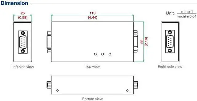 Alt view image 4 of 7 - UOTEK RS-232 to RS-485 RS-422 Adapter Industrial DB9 RS232 to RS485 Converter RS422 Connector Isolation ESD Anti-Surge UT-208