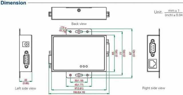 Alt view image 5 of 7 - UOTEK Industrial RS232 to RS485 RS422 Converter with Isolation Surge ±15KV ESD Protection DB9 Connector Supports All Operating System UT-218