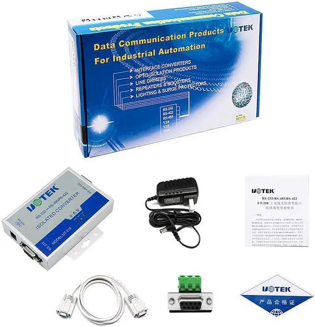 Alt view image 4 of 7 - UOTEK Industrial RS232 to RS485 RS422 Converter with Isolation Surge ±15KV ESD Protection DB9 Connector Supports All Operating System UT-218