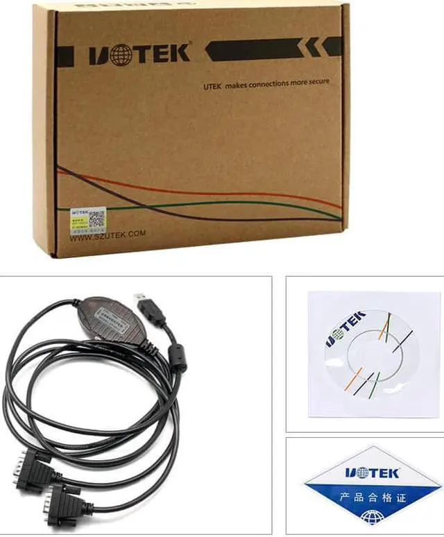 Alt view image 7 of 7 - UOTEK Industrial Grade USB to RS232 Converter 1.5M USB2.0 to RS-232 2 Ports Cable Adapter DB9 Com Expansion Connector with ESD Protection UT-8812
