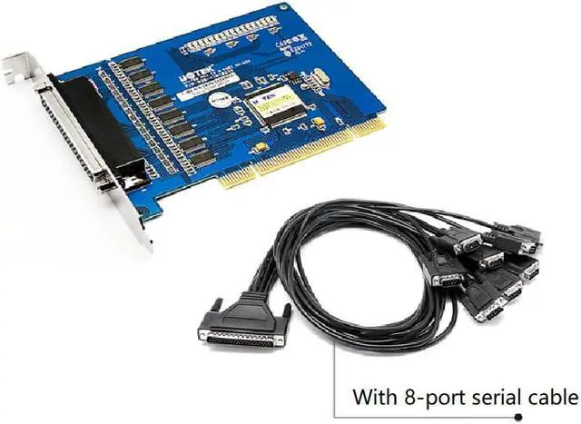 Alt view image 5 of 7 - UOTEK PCI to RS232 Serial Card RS-232 8 Ports High Speed DR62 Expansion Converter Industrial Grade DR62 Female DB9 Connector UT-758 Adapter with ±15KV ESD Protection