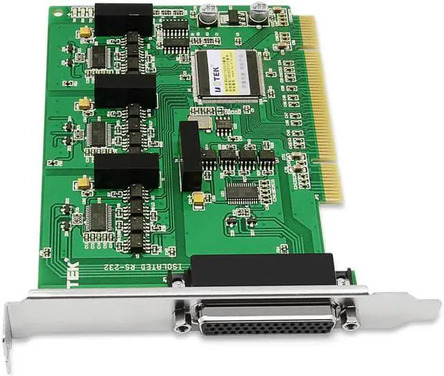 Alt view image 2 of 7 - UOTEK Industrial PCI to 4-Port RS232 High-Speed Serial Card with Optical Isolation RS232 Serial Expansion Card DB9 Connector Adapter UT-764I